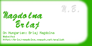 magdolna brlaj business card